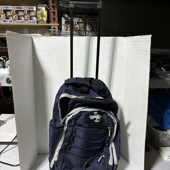 Joe Boxer Rolling Backpack 20” X 14” Or 32” With Handle Out, All Zippers Work - Picture 11 of 12